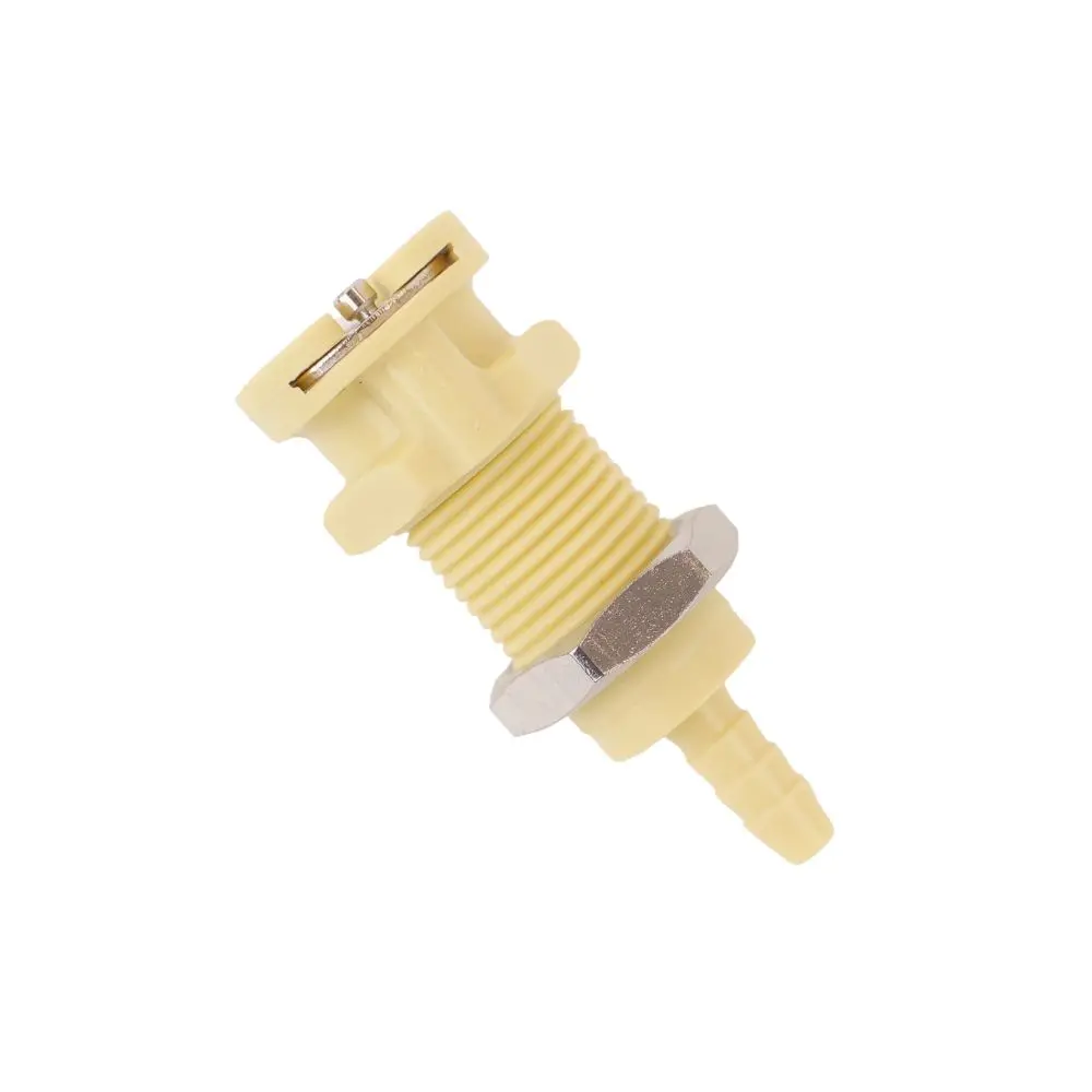 Linktech 20Pp Series Panel Mt. Female, Valved, 1/8" Hb, Molded Almond Color, Polypropylene, Epdm 2