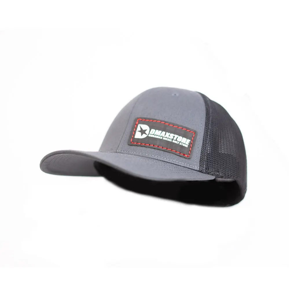Dmaxstore R-Flex Trucker Leather Patch Hat Grey/Black 1