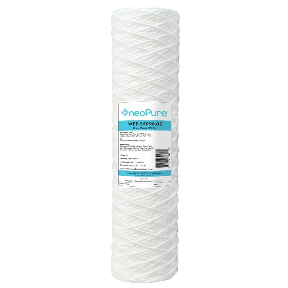 Neo-Pure Wpp-25098-05 10" Surfactant Free String Wound Filter 5 Micron 1
