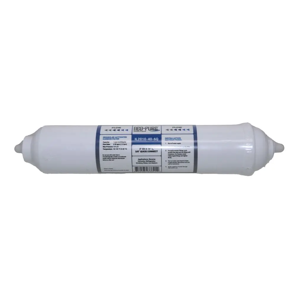 Neo-Pure Inline 2X10 10Mic Postfilter Gac Cto 3/8" Quick-Connect 1