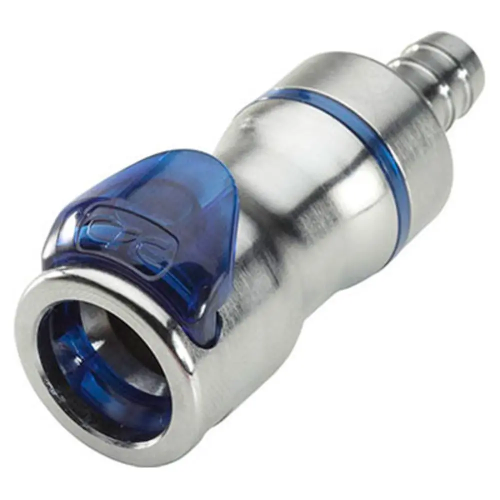Lq6d17008blu Valved In-Line Liquid Cooling Coupling Body 1/2 Id Barb Cool Blue 1