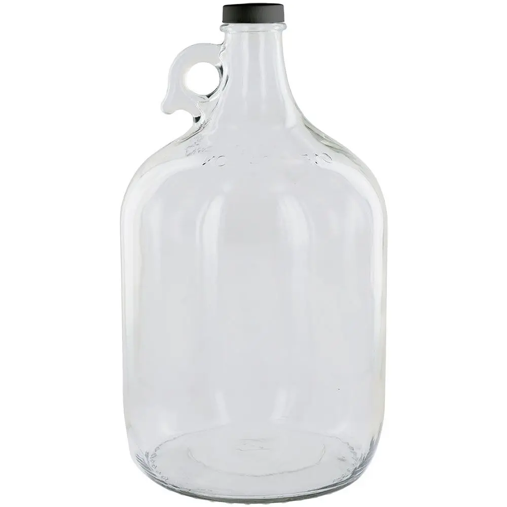 Clear 1 Gallon Glass Beer Growler Or Water Bottle With Cap 1