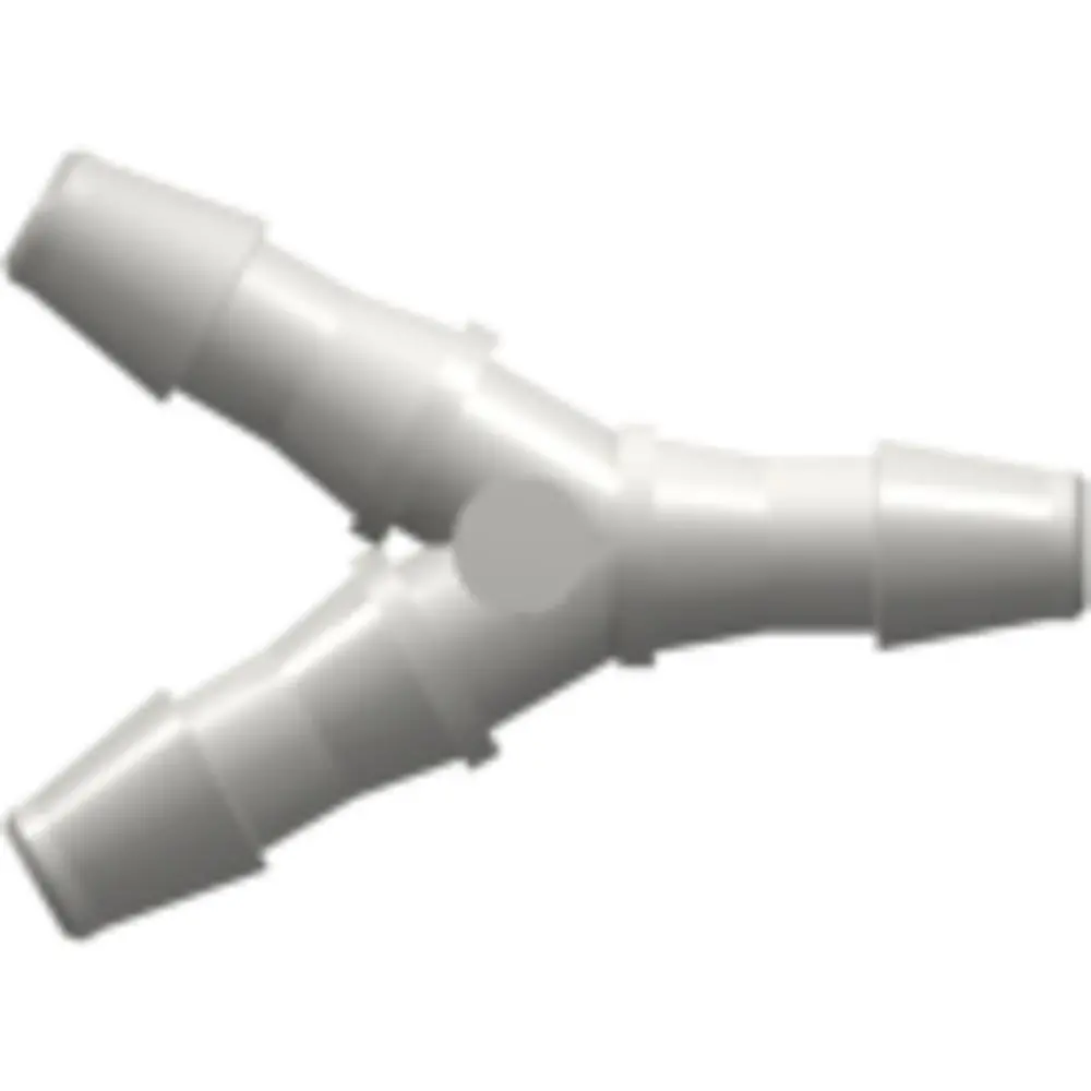 Linktech Y Tube Fitting With 200 Series Barbs, 1/16" (1.6 Mm) Id Tubing, White Nylon 1