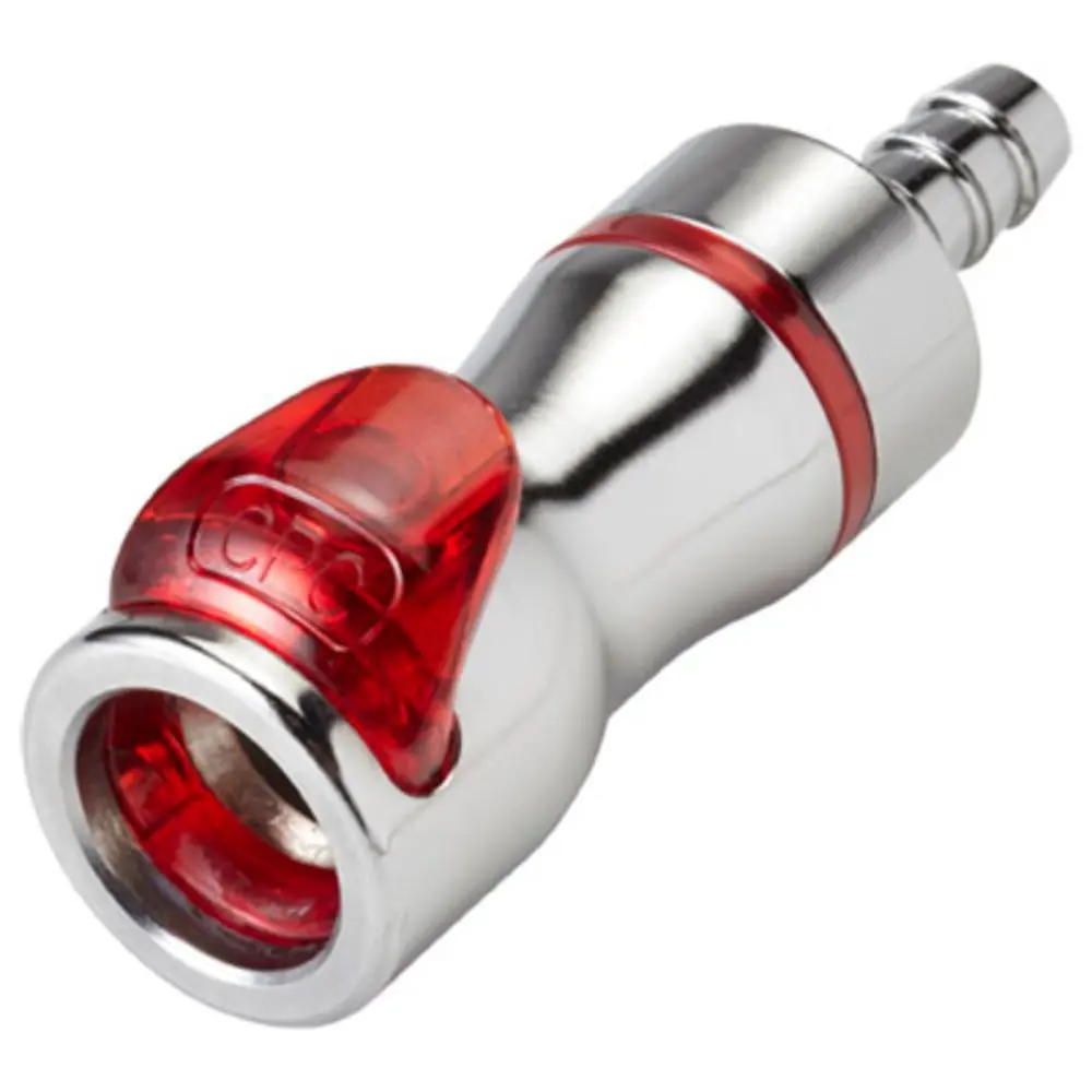 Lq4d17006red Valved In-Line Liquid Cooling Coupling Body 3/8 Id Barb Warm Red 1