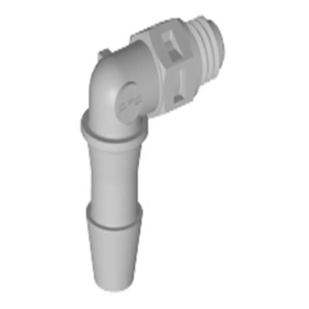 Me5 Elbow Fitting Natural Polypropylene Tapered 10-32 X 5/32 Hb 1