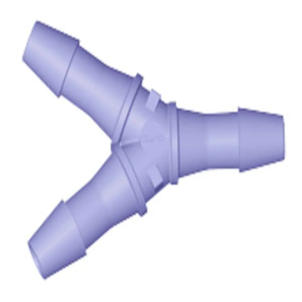 Hy891 Y Fitting Purple Tint Polycarbonate 1/4 Hb X 1/4 Hb X 1/4 Hb 1