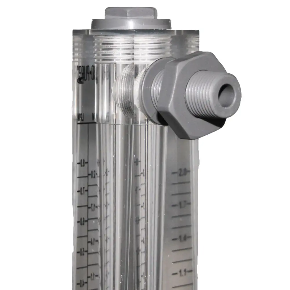 Neo-Pure Adjustable Panel Mount Flowmeter 0.2-2Gpm 3/8" Mnpt 2