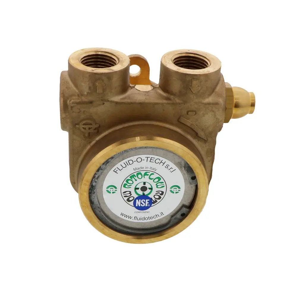 Fluid-O-Tech Pb801 Lead Free Brass Rotary Vane Pump 250 Gph 1/2" Npt 1