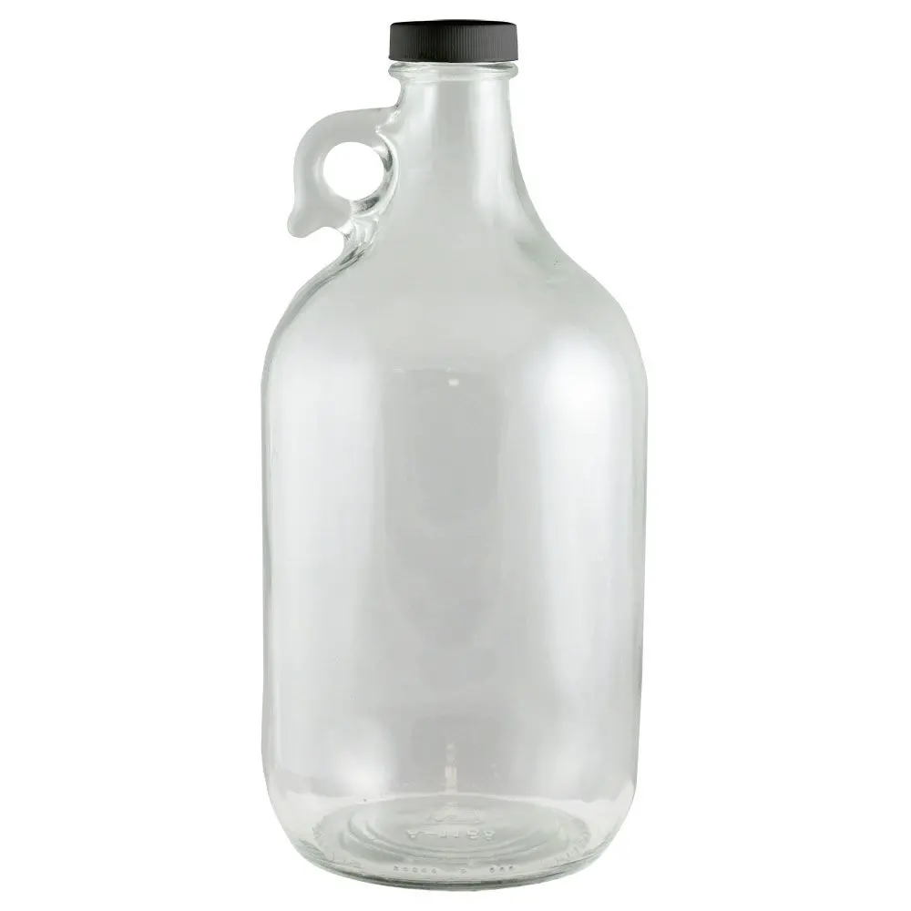 Clear 64Oz Glass Beer Growler Or Water Bottle With Cap 1