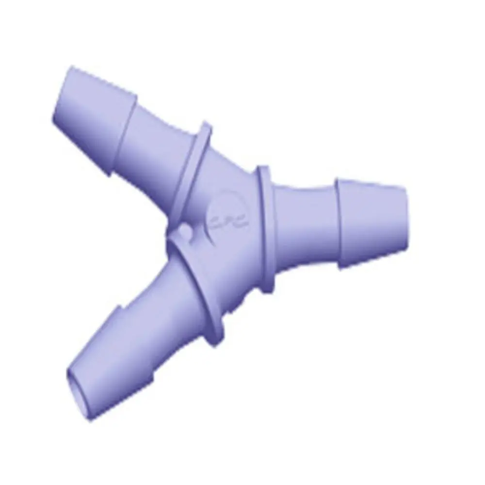 Hy491 Y Fitting Purple Tint Polycarbonate 1/8 Hb X 1/8 Hb X 1/8 Hb 1