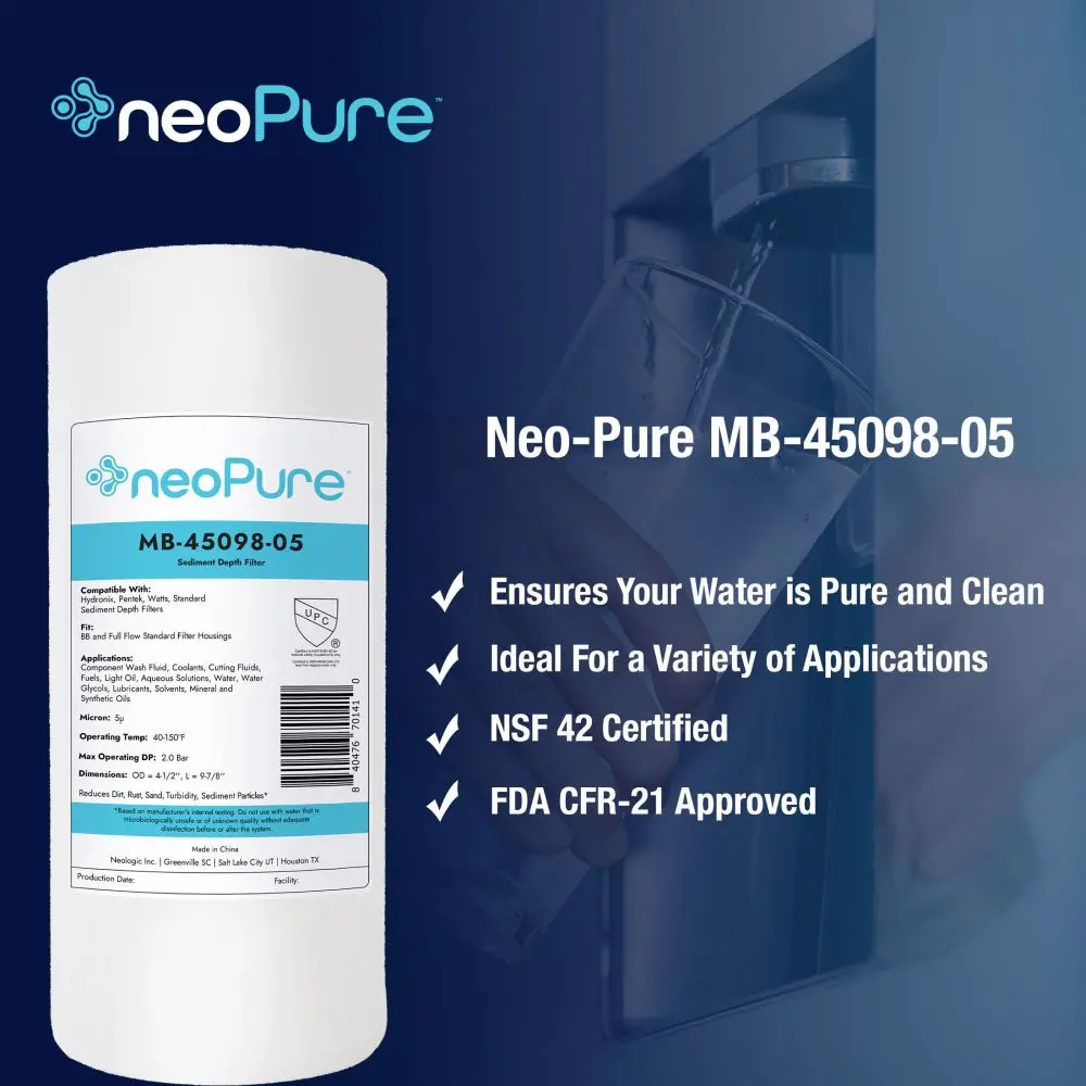 Neo-Pure 10" Bb Graded Density Polypropylene Sediment Filter 50/5 Mic 2