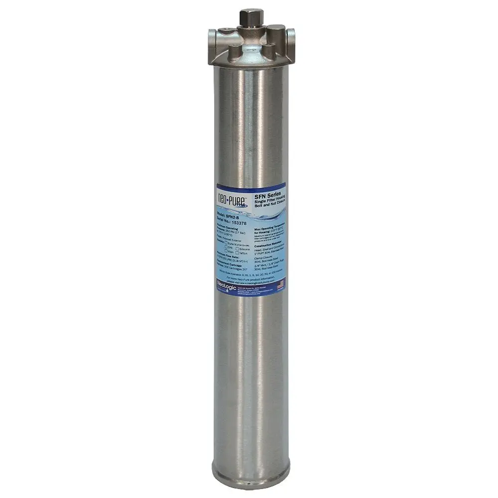 Neo-Pure Sfn-2 Single Filter Housing With Bolt And Nut Closure 1