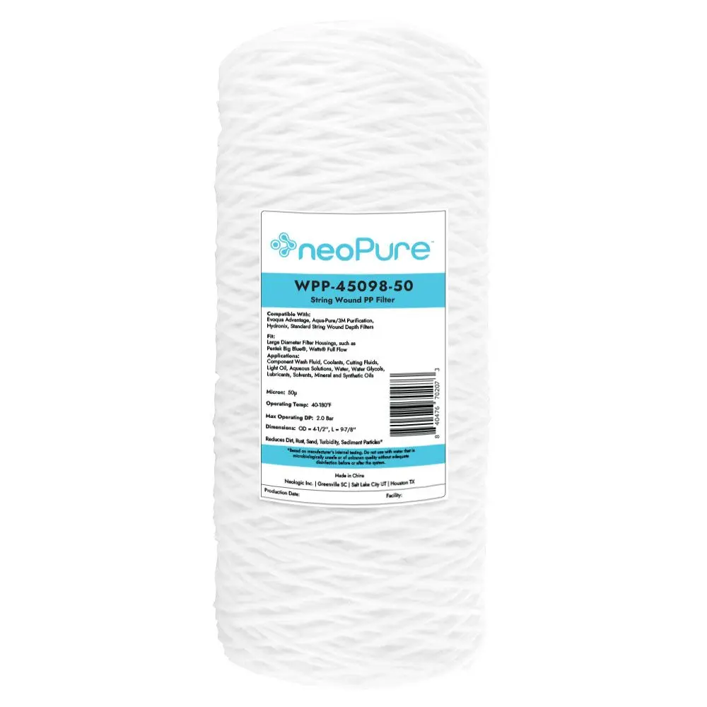 Neo-Pure Wpp-45098-50 10" Surfactant Free Bb String Wound Filter 50 Micron 1