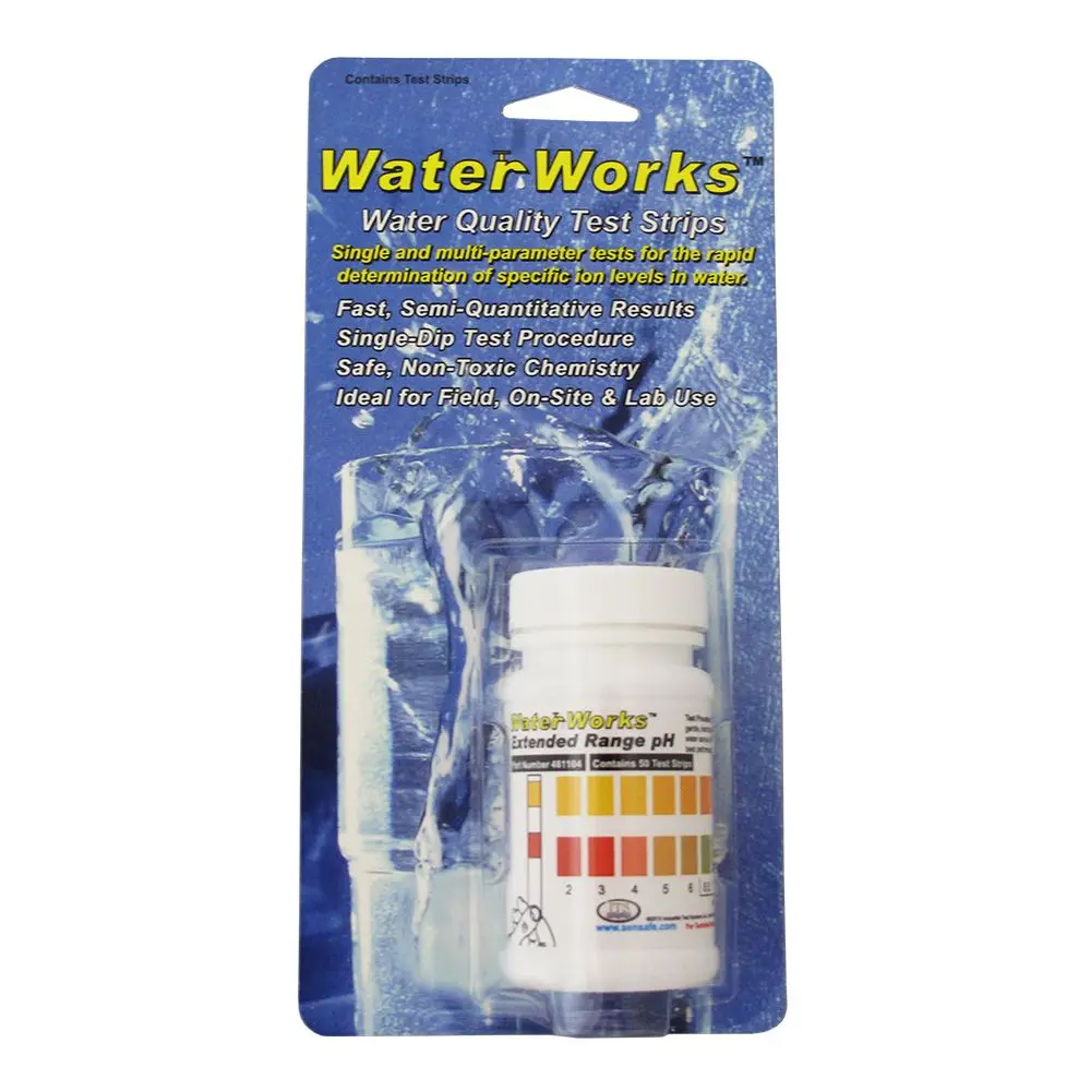Waterworks Extended Range Ph Check Test Strips 50 Per Bottle 1