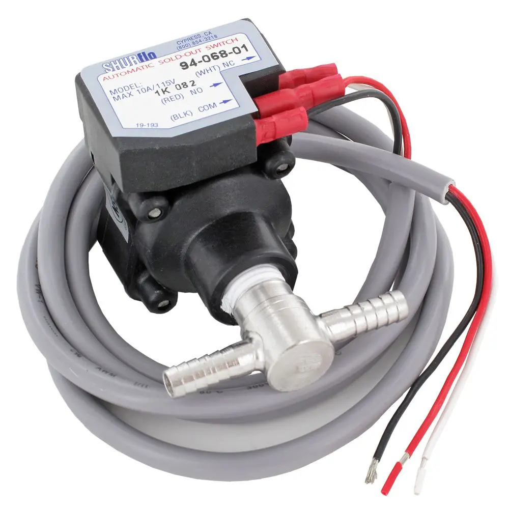 Shurflo Sold Out Switch 94-068-01 - 1/4" Id Ss Barb Tee, 48" Wire Cable, Led 1