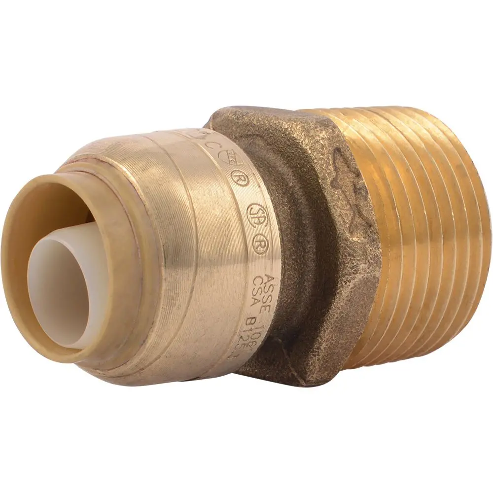 Sharkbite® U116lf Lead-Free Brass Push-To-Connect Male Adapter - 1/2" X 3/4" Mpt 1