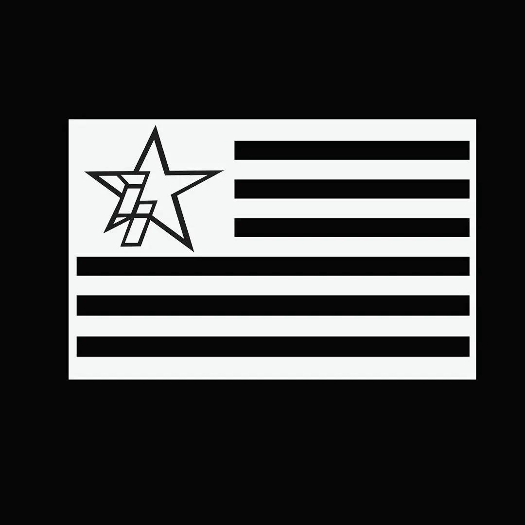 Ii Star American Flag Sticker White 1