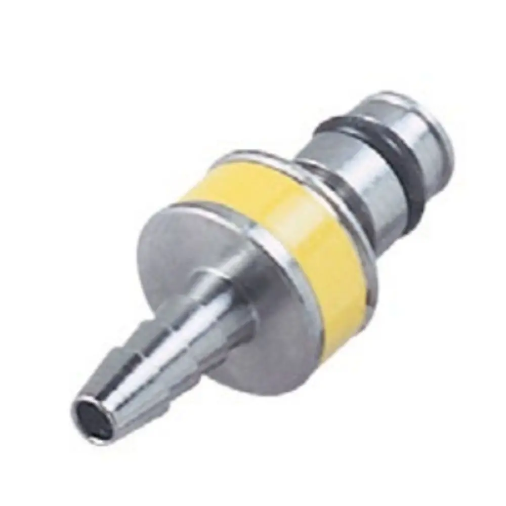 Colder Mc2204k2 1/4 Hose Barb Non-Valved In-Line Chrome-Plated Brass Coupling Insert - Yellow 1