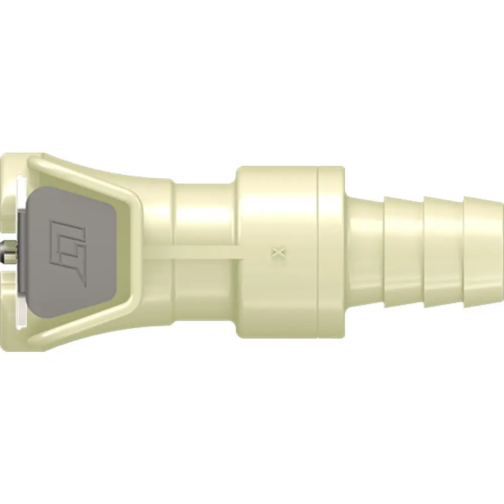 Linktech 40Pp Series Straight Female, Valved, 3/8" Hb, Molded Almond Color, Polypropylene, Epdm 1