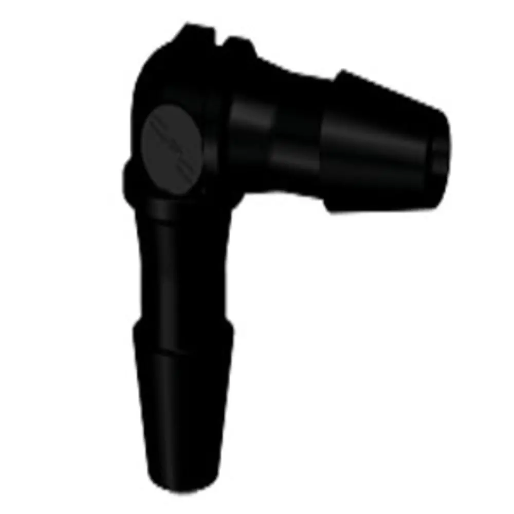 He431 Elbow Fitting Black Nylon 1/8 Hb X 1/8 Hb 1