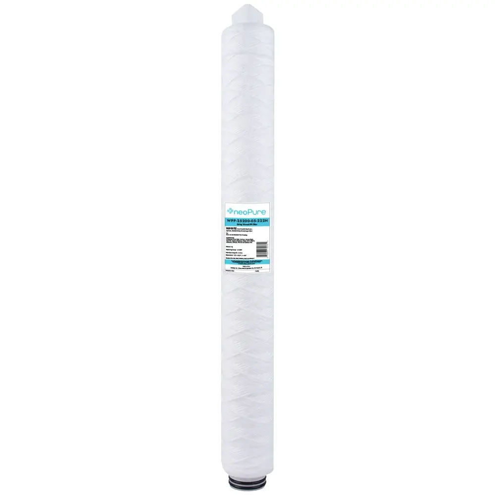 Neo-Pure Wpp-25200-05-222N 20" Surfactant Free String Wound Filter 5 Micron, 222 End Cap With Fin 1