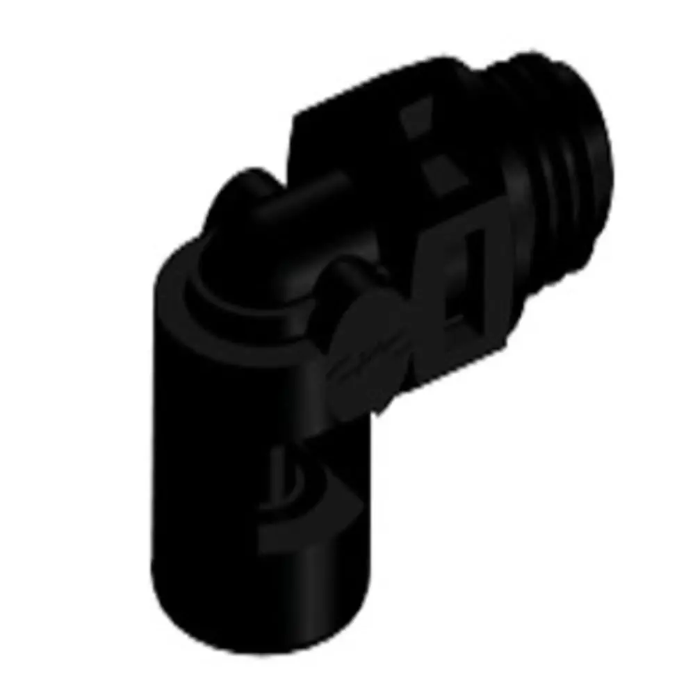 Me231 Elbow Fitting Black Nylon Tapered 10-32 X 1/16 Hb 1