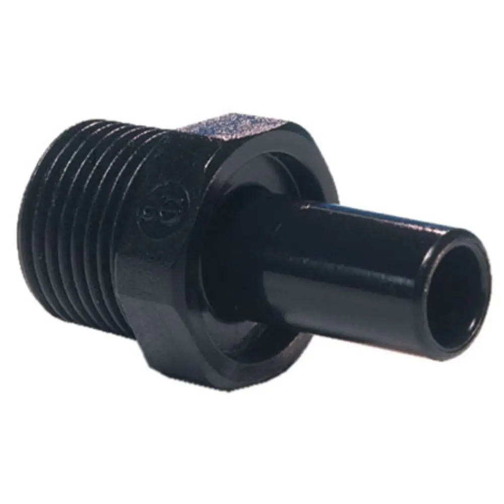 John Guest Stem Adapter Black Acetal - 8Mm X 1/8 Bsp 1