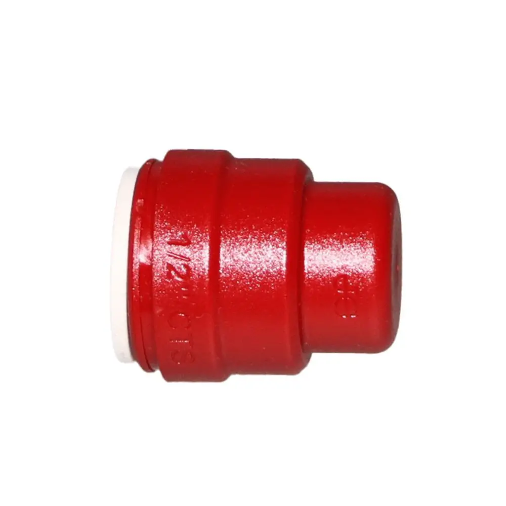 John Guest Color Coded End Cap Red - 1/2 Cts Test Cap 2
