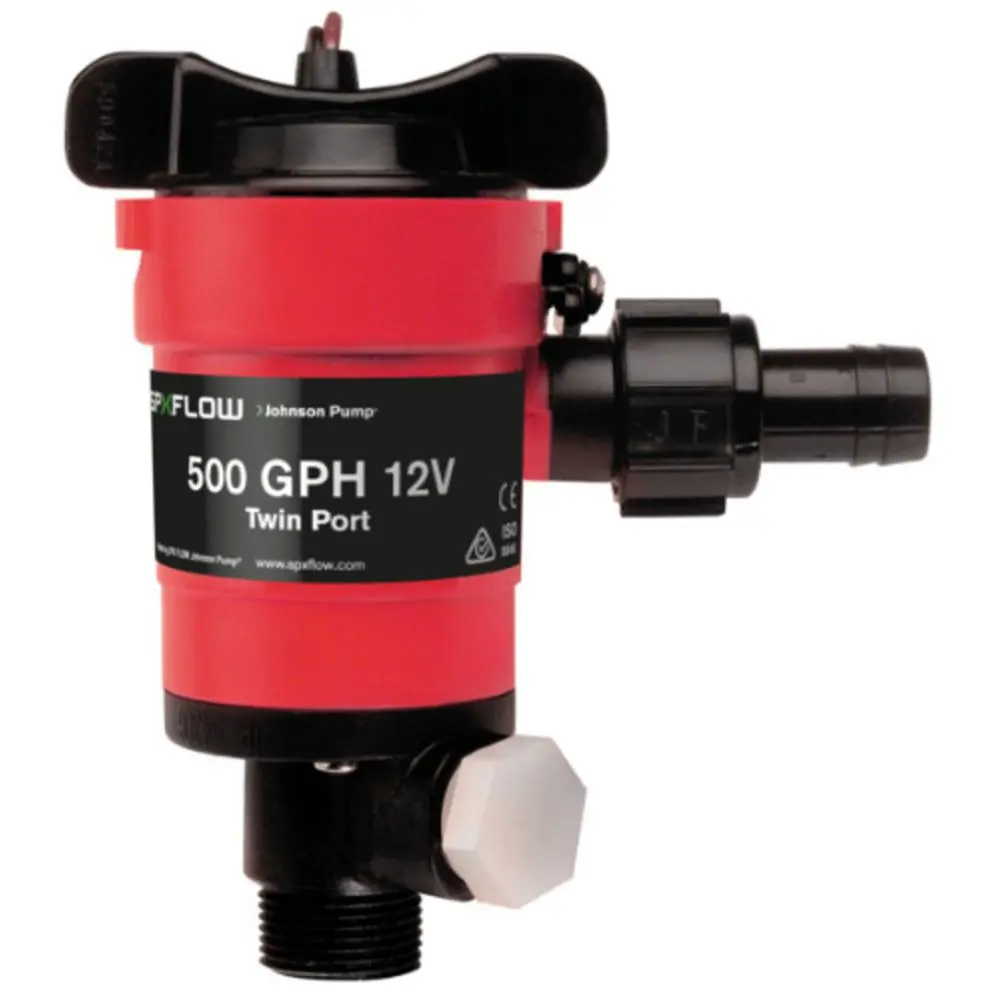 Johnson Pump - Marine Twin Port Aerator Pump 500 Gph 1