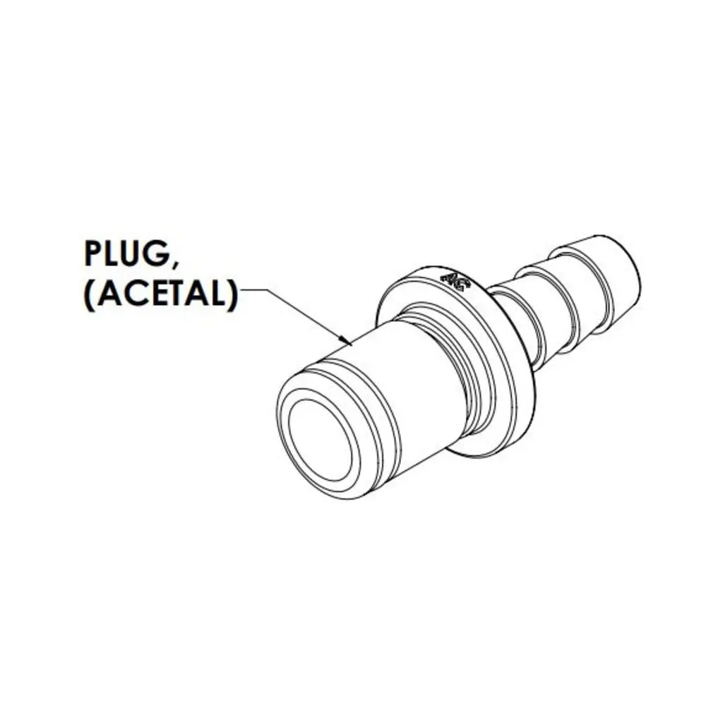 Linktech 1/4 Hose Barb Non-Vlve In-Line Acetal Coupling Insert (Plc22004) 2