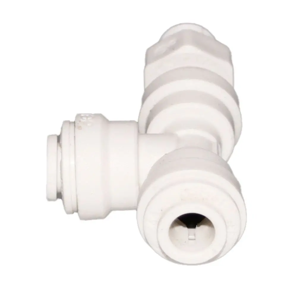 John Guest Polypropylene Swivel Male Run Tee - 3/8 X 3/8 Nptf 3