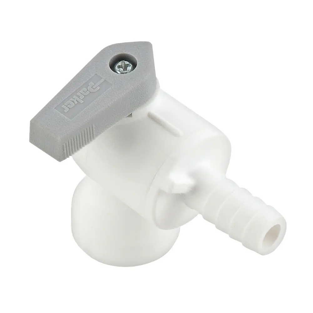 Parker Liquifit Par-Barb Valve Female Elbow - 3/8 Id Barb X 3/8 Fpt 1