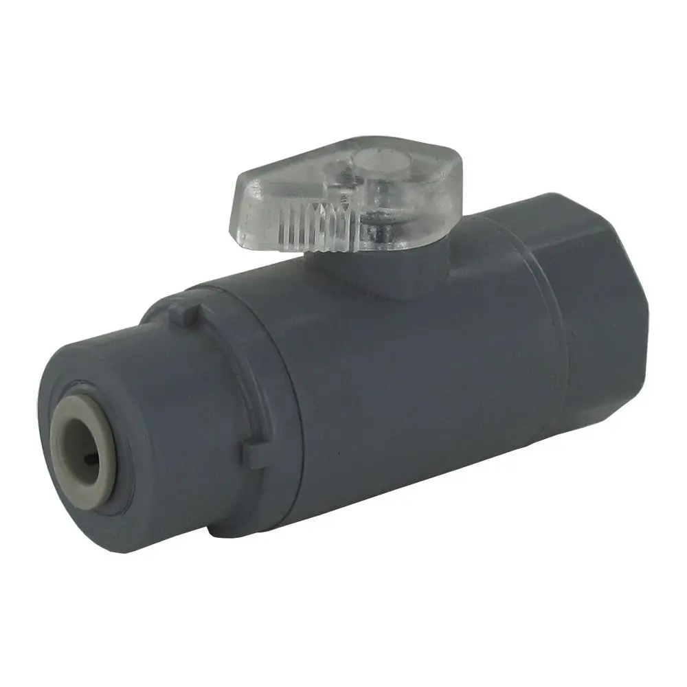 Inline Ball Valve Pvc - 1/4 Tube X 3/8 Female Nptf 1