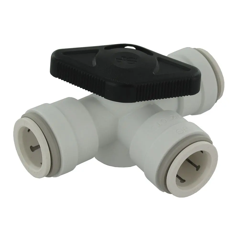 John Guest 3-Way Bypass Valve - 1/2 Cts X 3-Way Bypass Left Hand 1