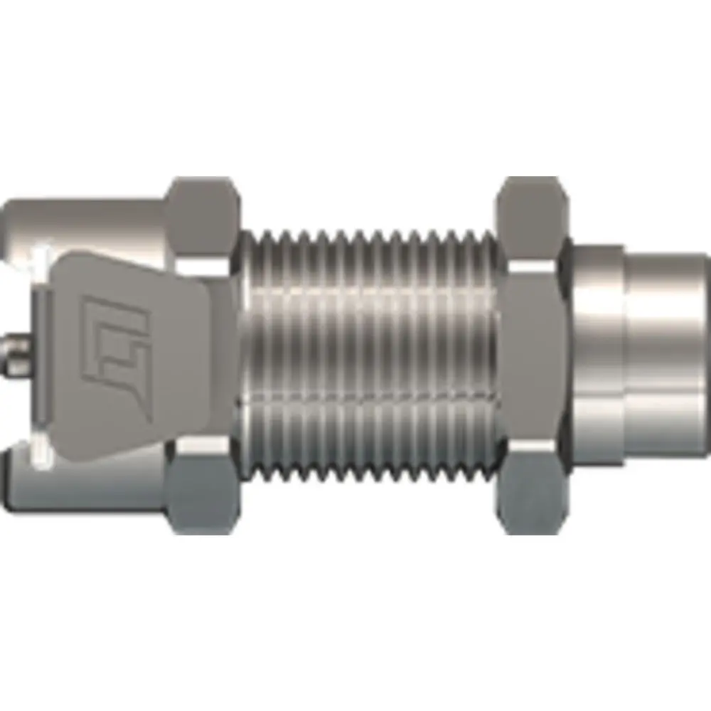 Linktech 20Cb Series Panel Mt. Female, Female Thread, Valved, 10/32, Chrome Brass, Buna N 1