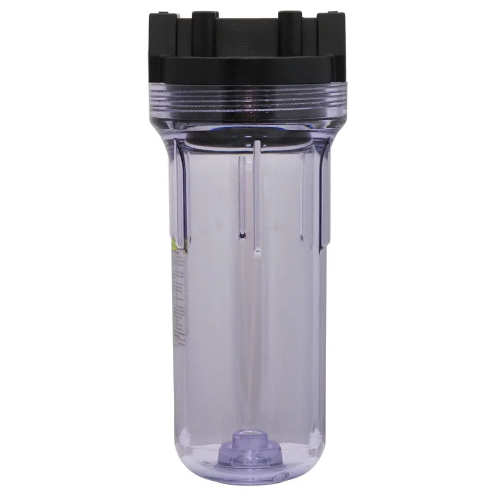 Pentek 150436 10" Standard Water Filter Housing Black/Clear No Pr - 3/4" Fpt 1