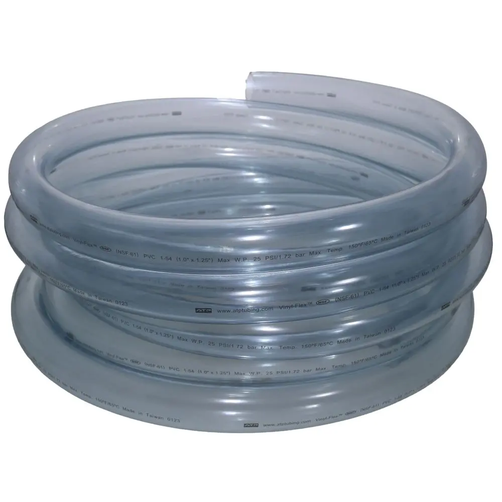 Clear Flexible Pvc Tubing 1 Id X 1-1/4 Od 1