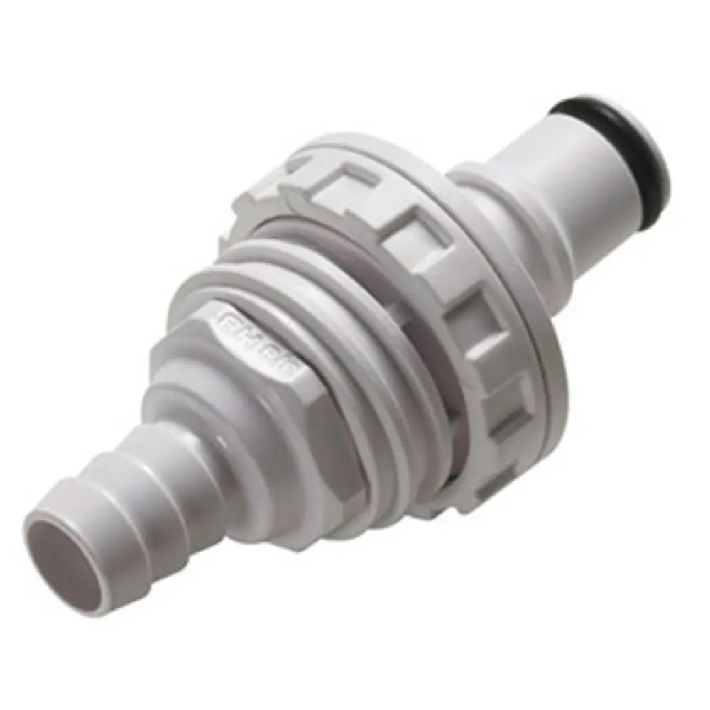 Ns4d4200606 Abs Valved Panel Mount Hose Barb Coupling Insert 3/8 Id Barb 1