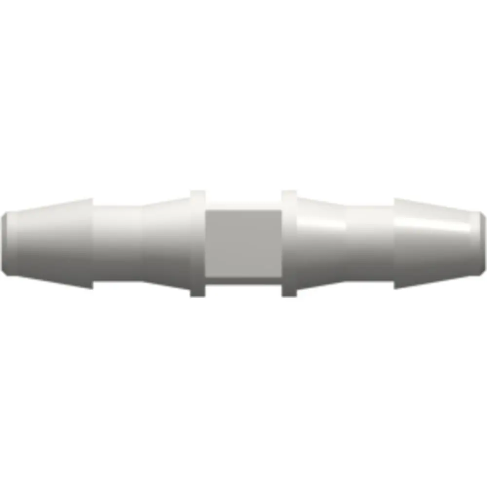 Linktech Straight Through Tube Fitting With 200 Series Barbs, 1/8" (3.2 Mm) Id Tubing, White Nylon 1