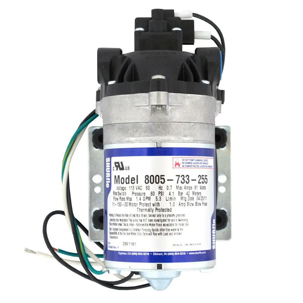 Shurflo 8005-733-255 Demand Pump 1.5 Gpm 60 Psi 115Vac 1