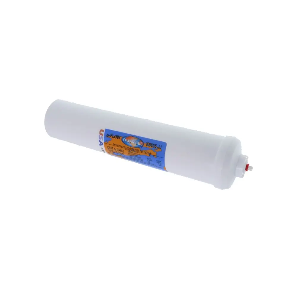 Omnipure Inline K5605-Jj 5 Mic Sediment Prefilter - 12" X 2.5" Filter - 1/4" Quick Connect 1