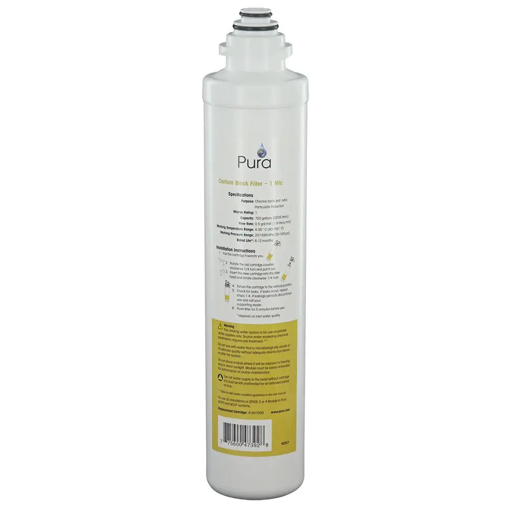 Aqua Flo 41407009 Quick Change Carbon Block Filter 1 Mic 1