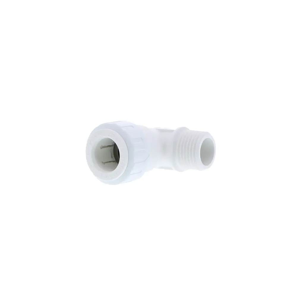 John Guest Male Fixed Elbow - 1/2 Cts X 1/2 Npt - White 1