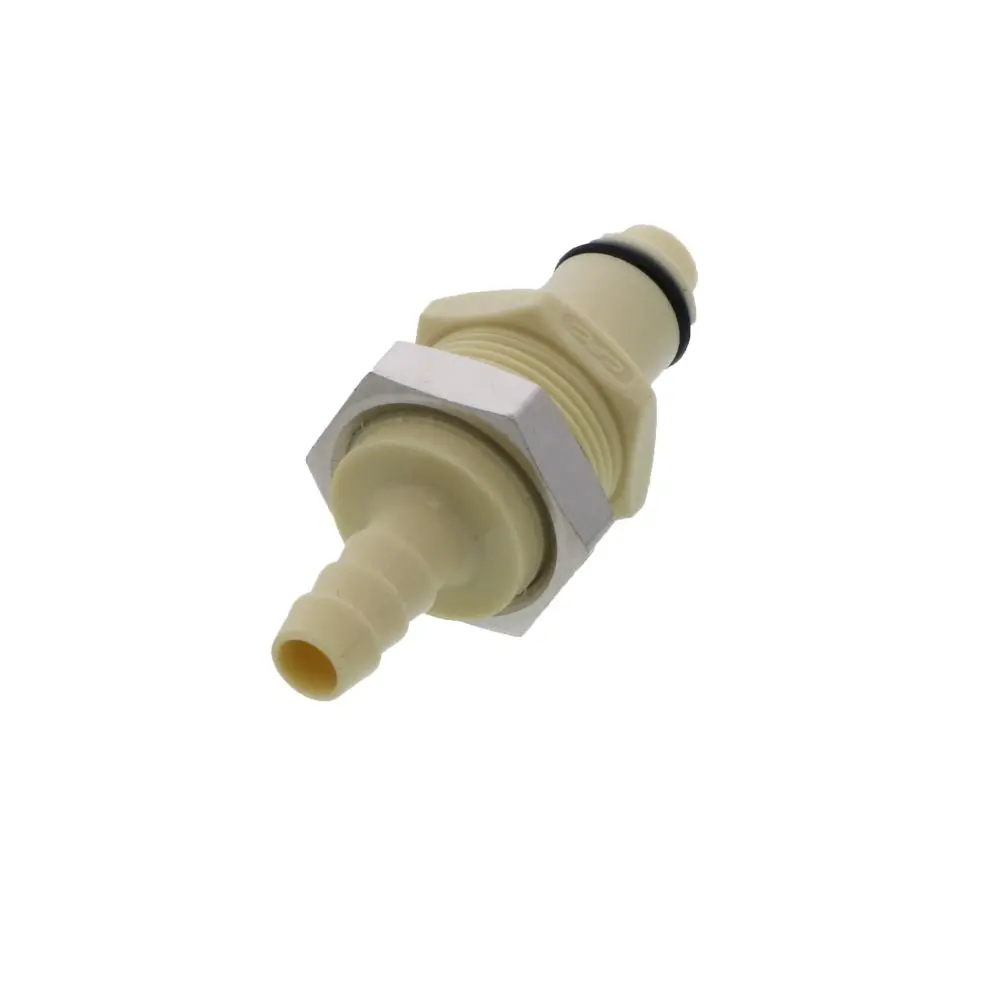 Plcd4200412 Valved Panel Mount Hose Barb Coupling Insert 1/4 Id Barb 2