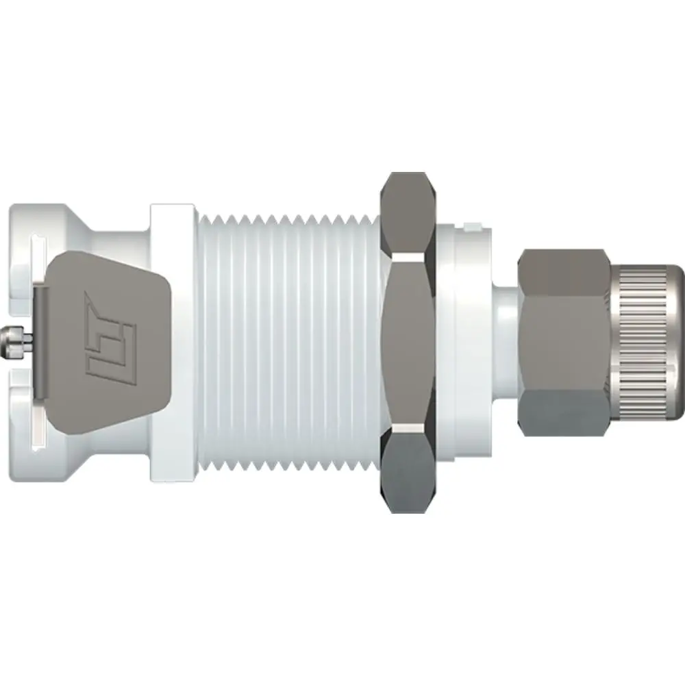 Linktech 40Ac Series Panel Mt. Female, Valved, 1/4" Ptf, Natural Acetal, Buna N 1