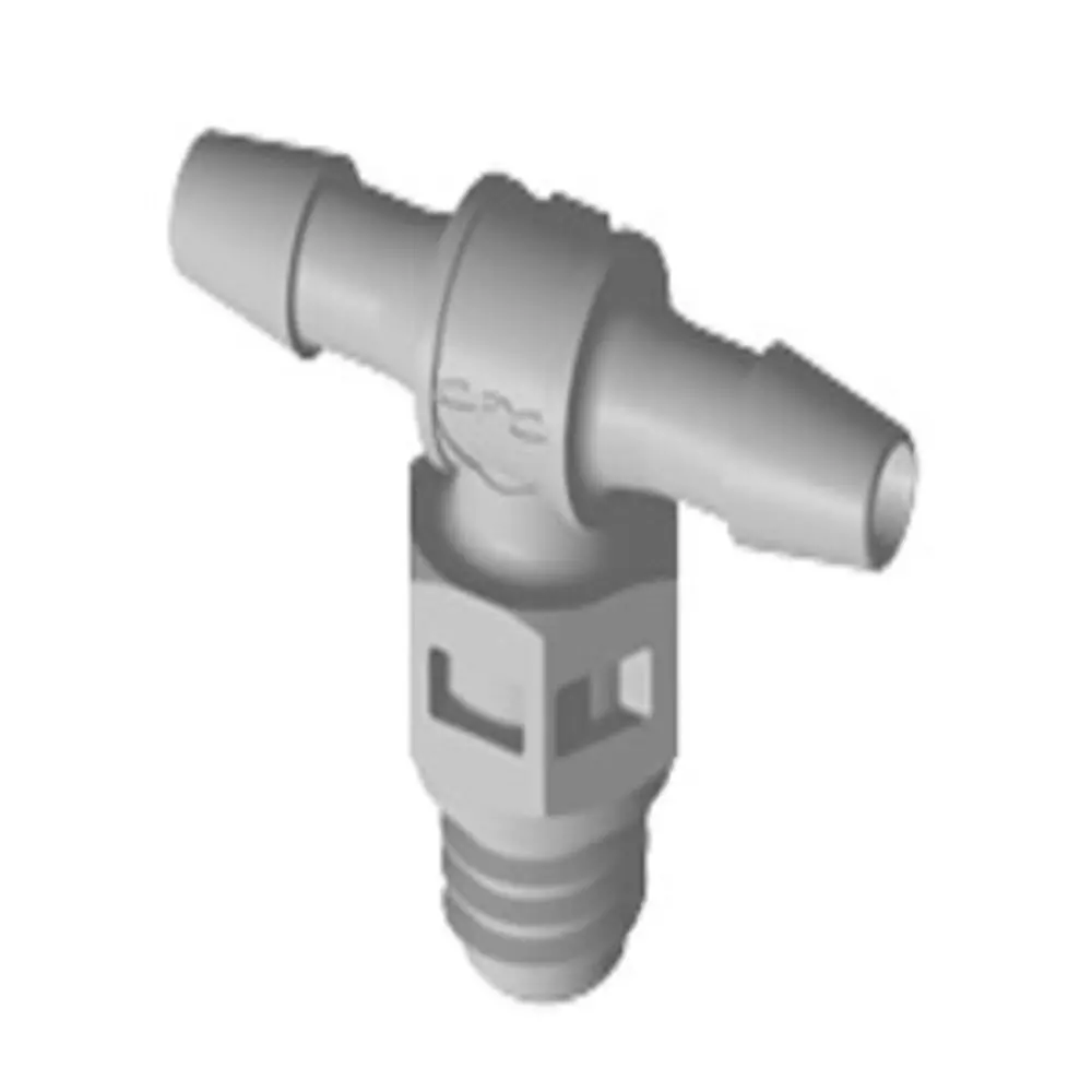 Mt3 Tee Fitting Natural Polypropylene Tapered 10-32 X 3/32 Hb X 3/32 Hb 1