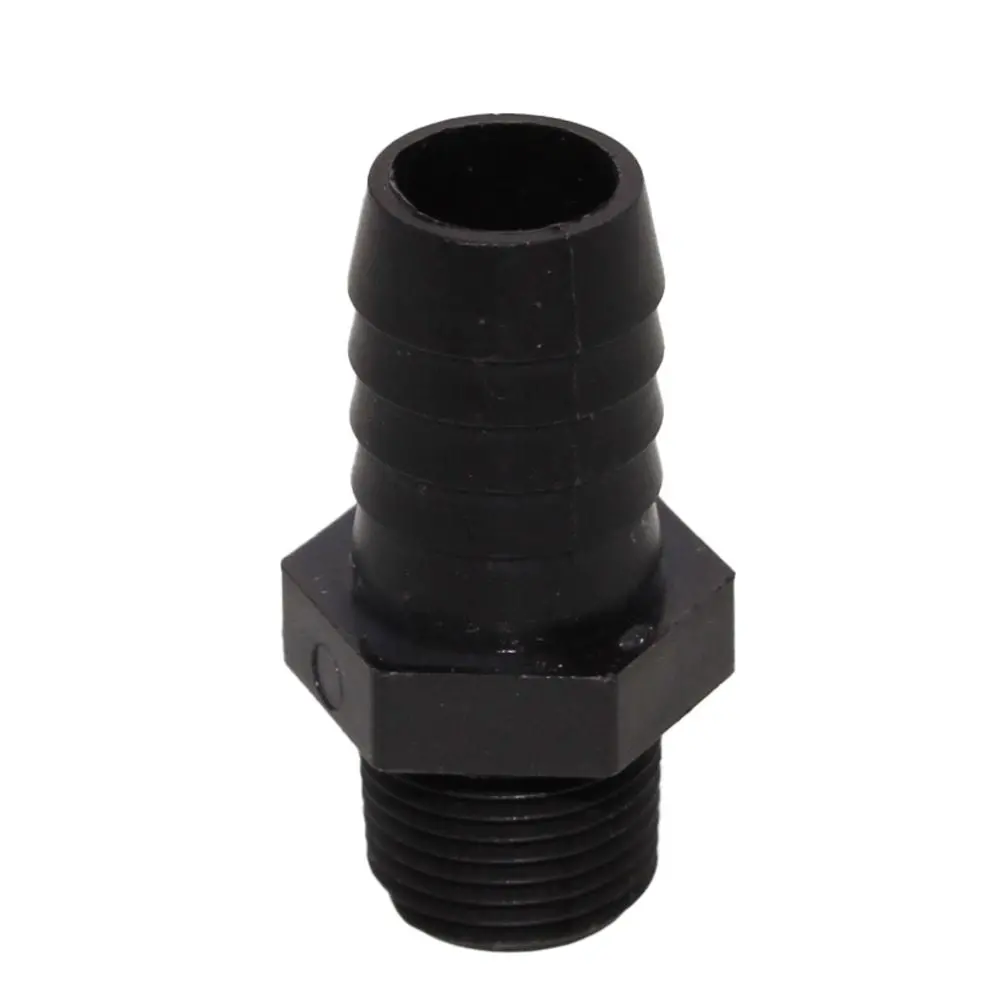 Male Barb Adapter - 5/8 Id X 3/8 Mnpt - Black Polypropylene 1