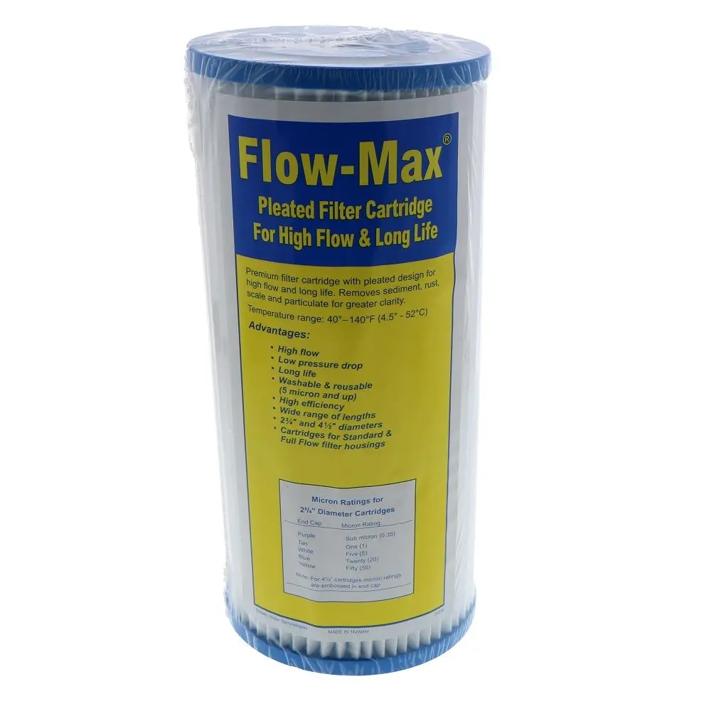 10" × 4-1/2" Bb Flow-Max Pleated - 5 Mic Filter 1