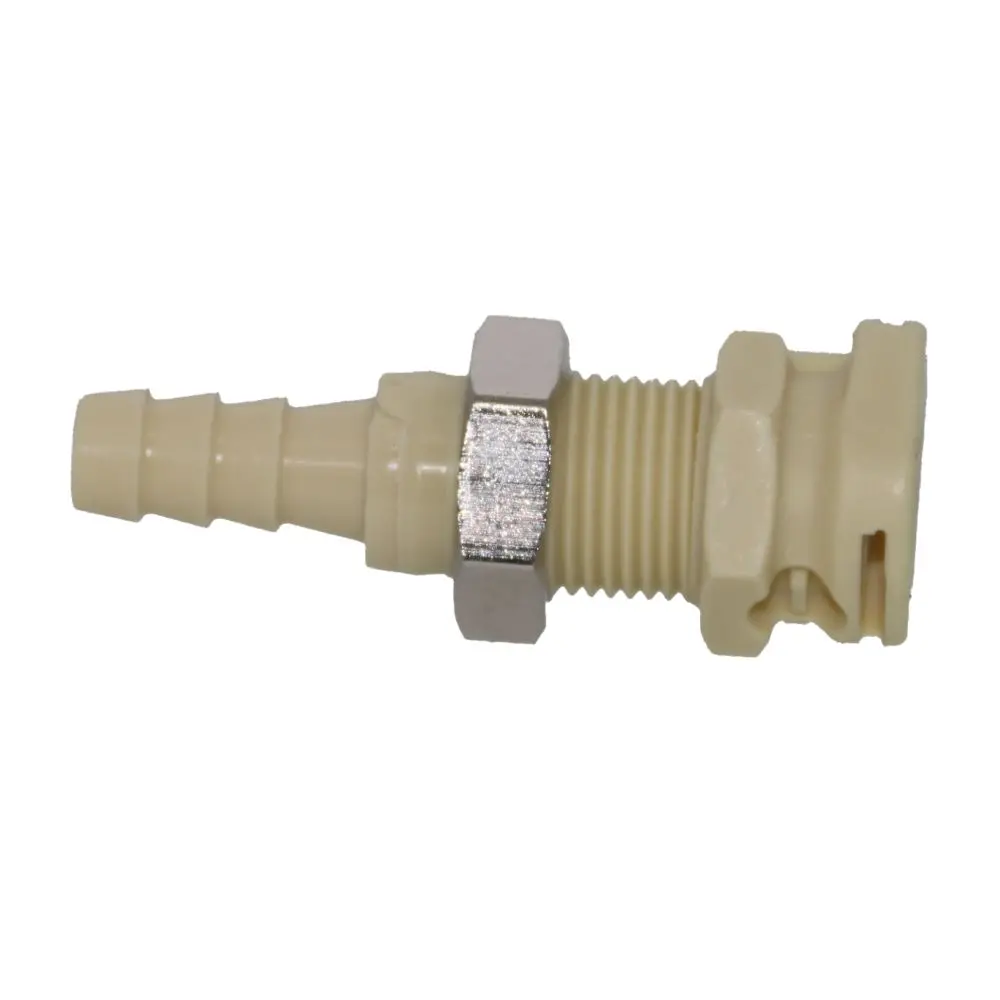 Colder Pmc160412nc 1/4" Hose Barb Non-Valved Panel Mount Polypropylene Coupling Body Without Clips 2