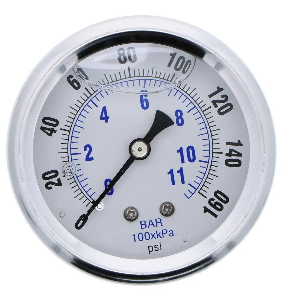 Noshok Bottom Mount 2.5" Pressure Gauge 0-160 Psi, Ss, 1/4" Npt 1